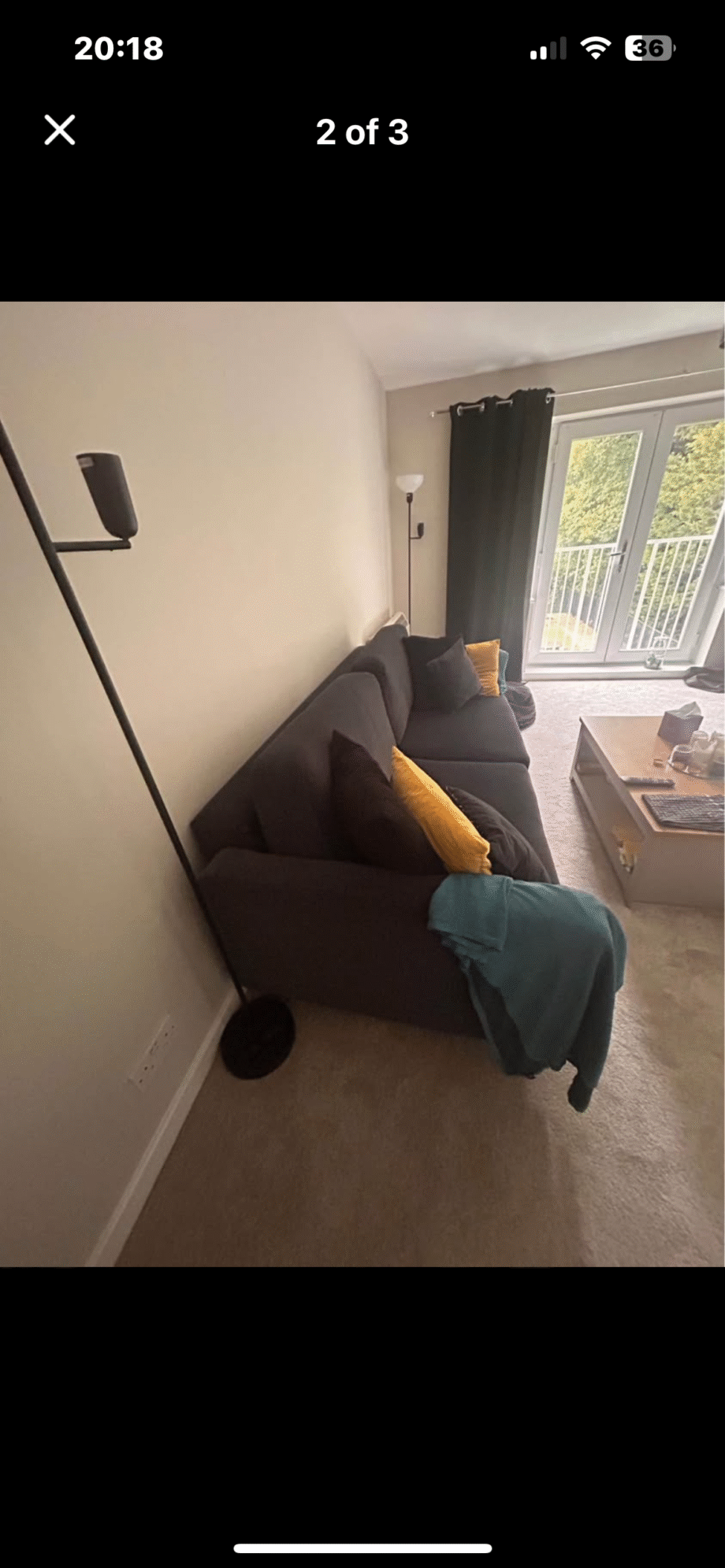 Dar grey sofa bed