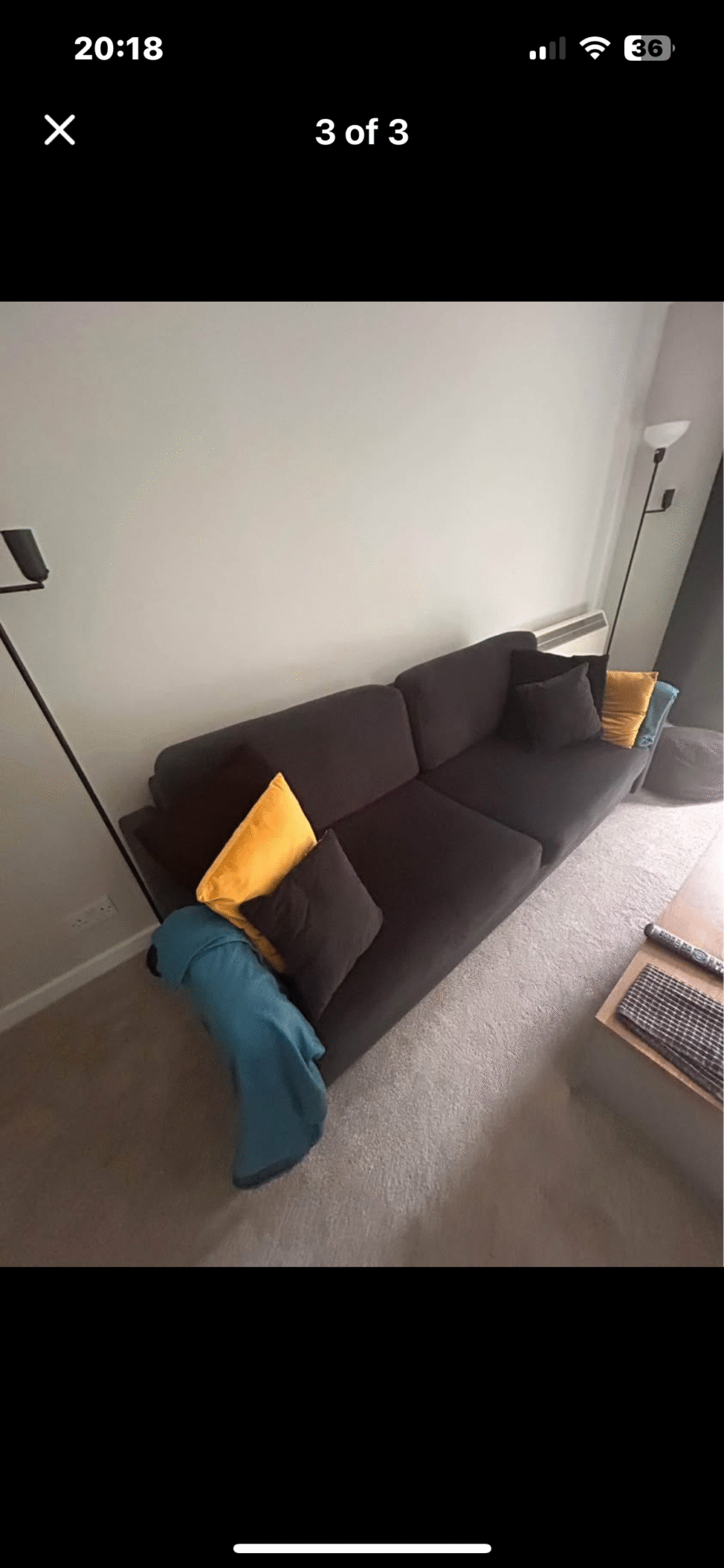Dar grey sofa bed