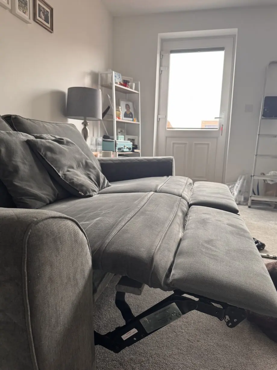 DFS Grey Orka 3 Seater Power Recliner