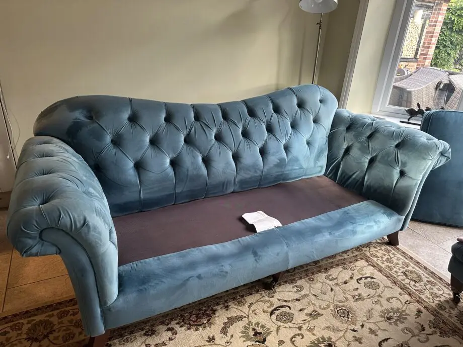 Teal 3 seater sofa
