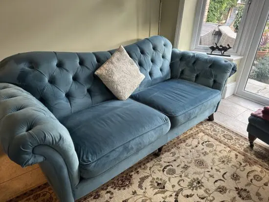 Teal 3 seater sofa