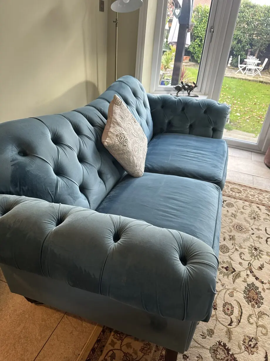 Teal 3 seater sofa
