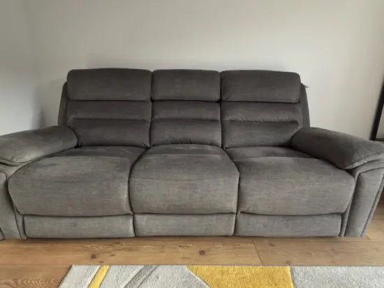 DFS - Lawson 3 Seater Power Recliner and Table & Footstool