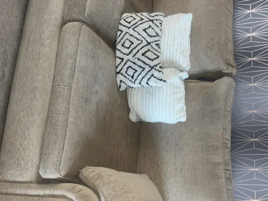 beige dfs 3 seater 2 x chairs and footstool/storage