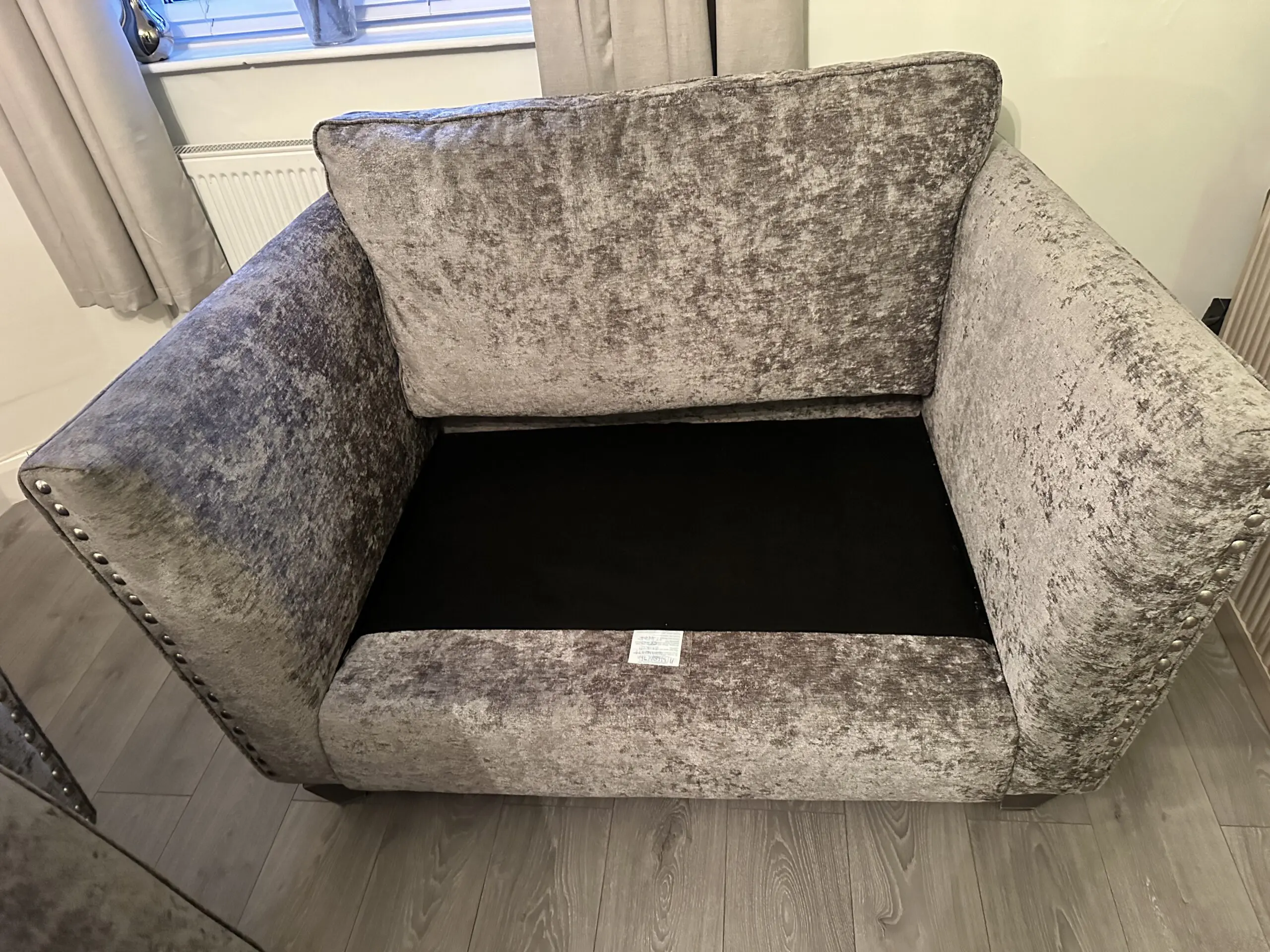 4 seater sofa , 2 seater snuggle chair and foot stool