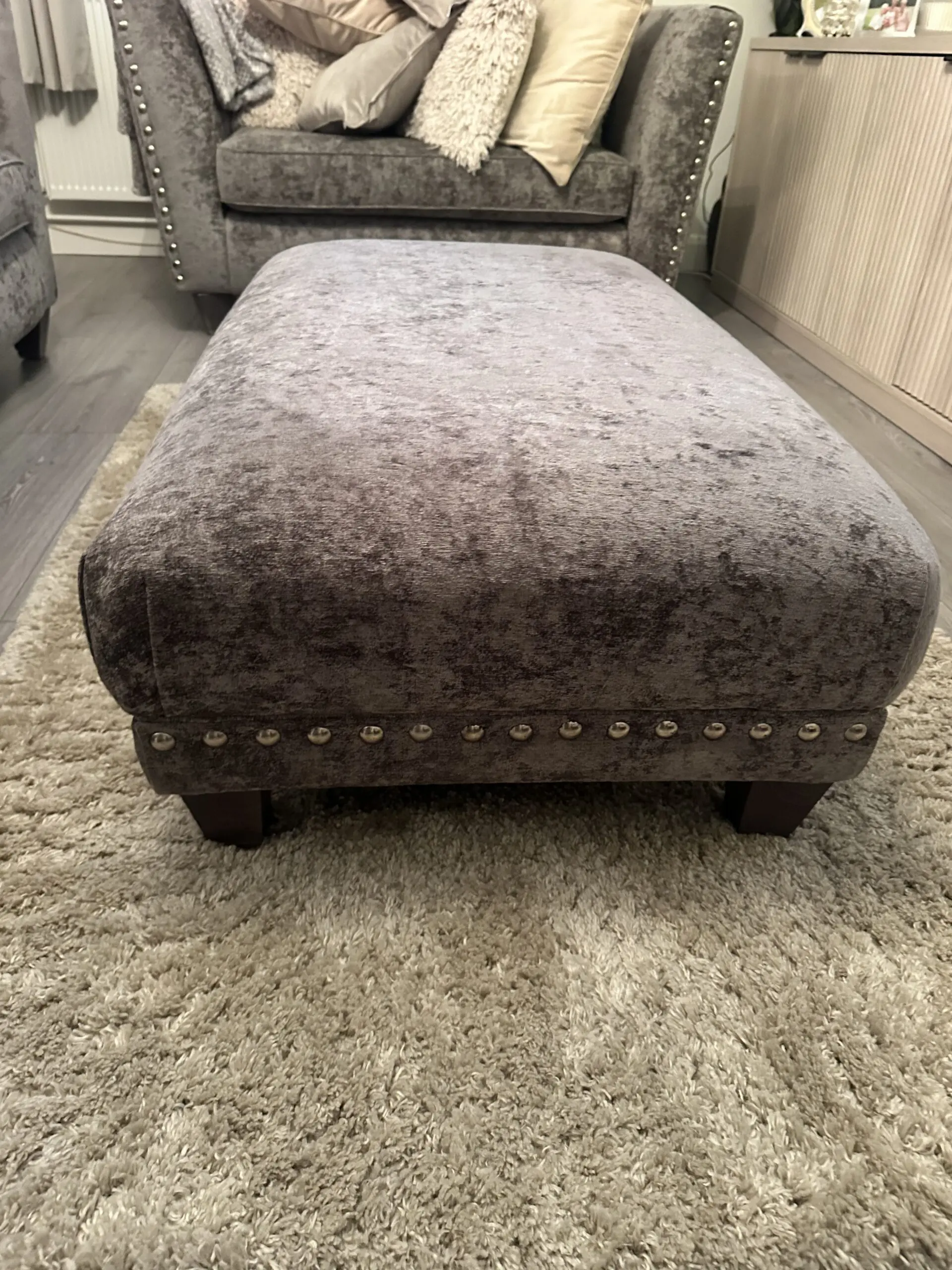 4 seater sofa , 2 seater snuggle chair and foot stool