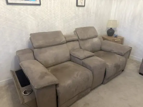 Sofology Benz Reclining Sofa, Chair and Footstool