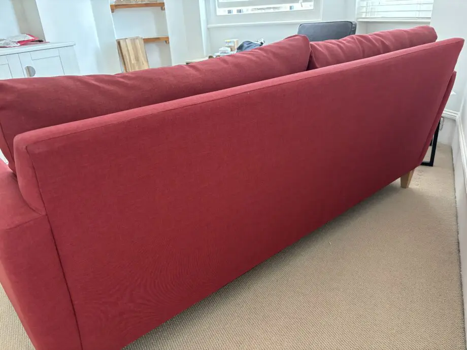 John Lewis Plain Red 2 seater sofa