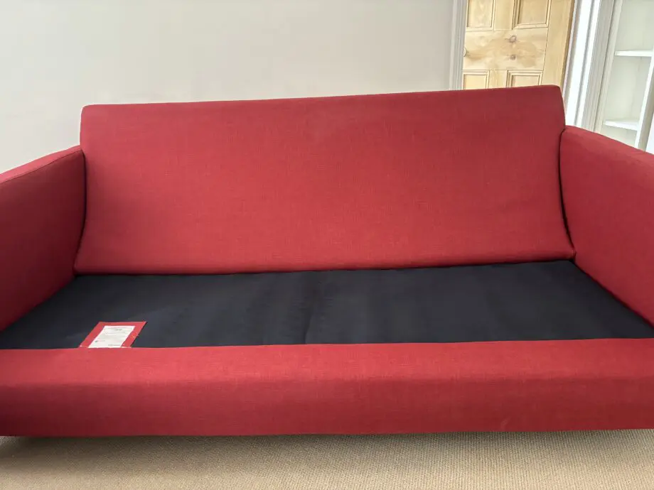 John Lewis Plain Red 2 seater sofa