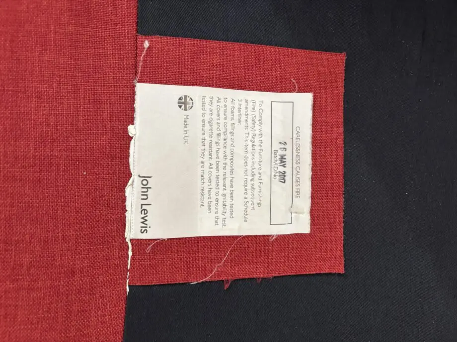 John Lewis Plain Red 2 seater sofa