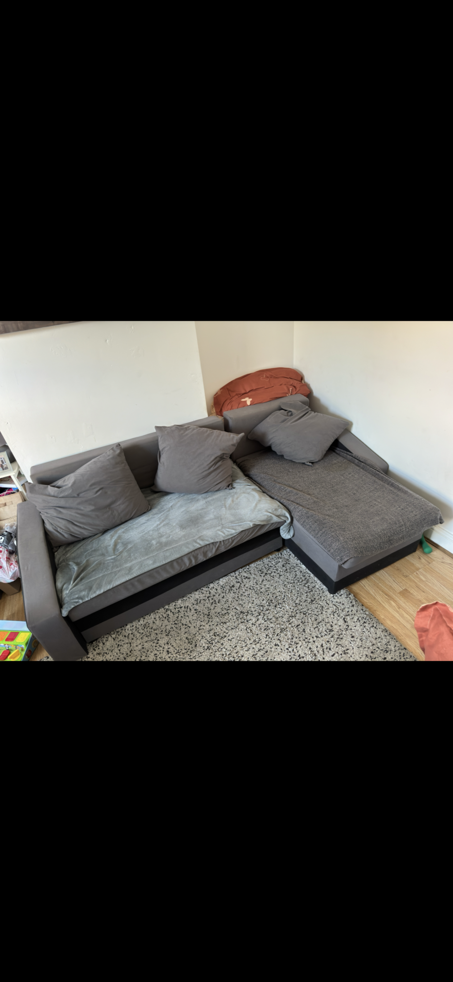 Grey 3-seater sofa