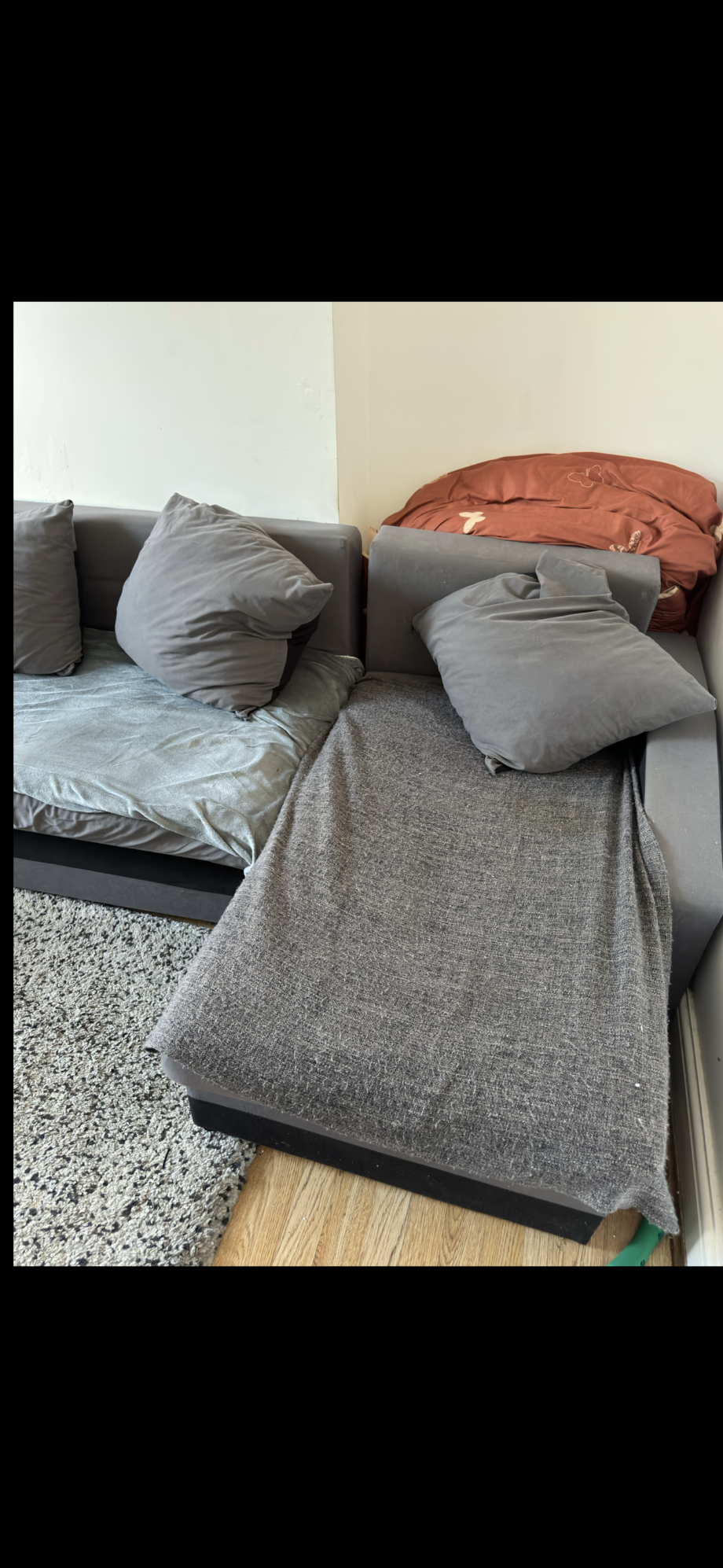 Grey 3-seater sofa