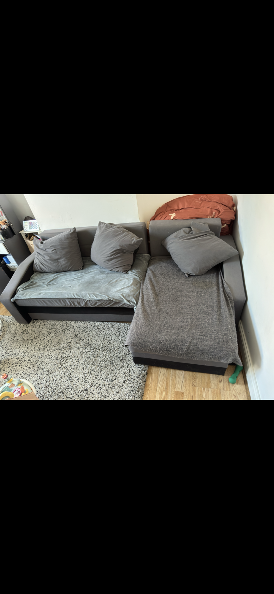 Grey 3-seater sofa