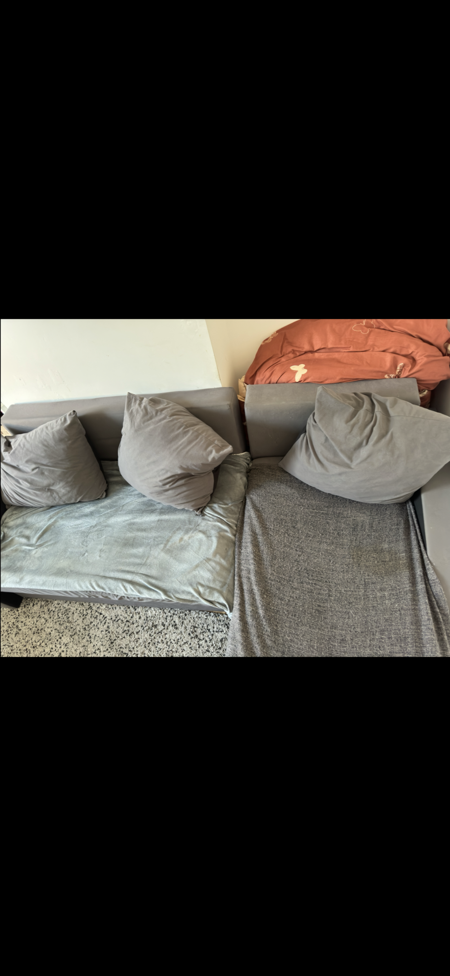 Grey 3-seater sofa