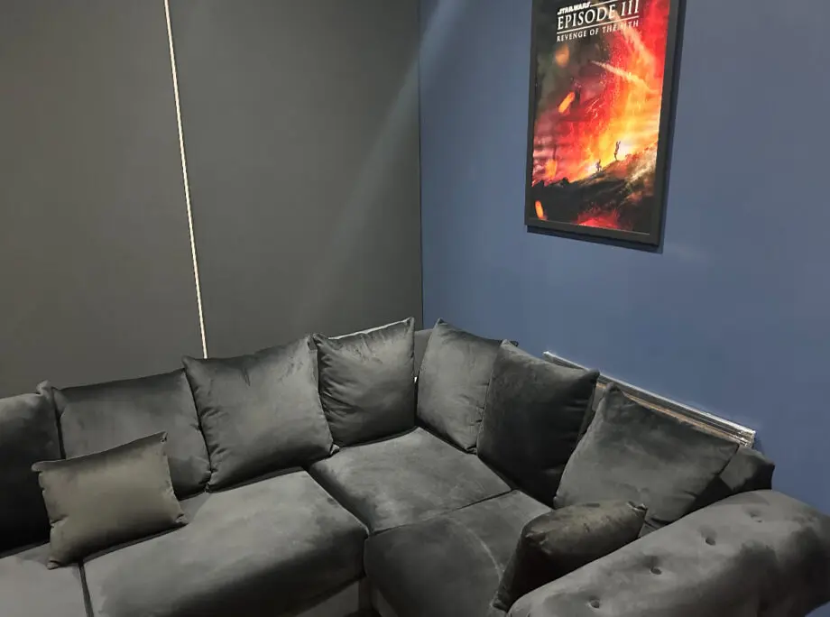 Luxury cinema/reception VERONA Plush Velvet U Shape Fabric Corner Sofa