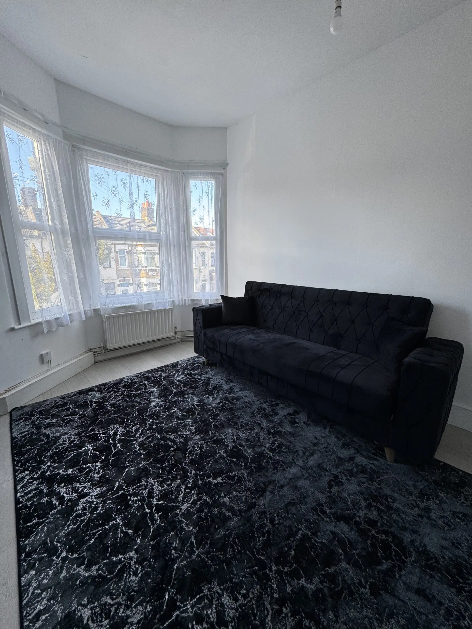 Modern Black Velvet Sofa Bed