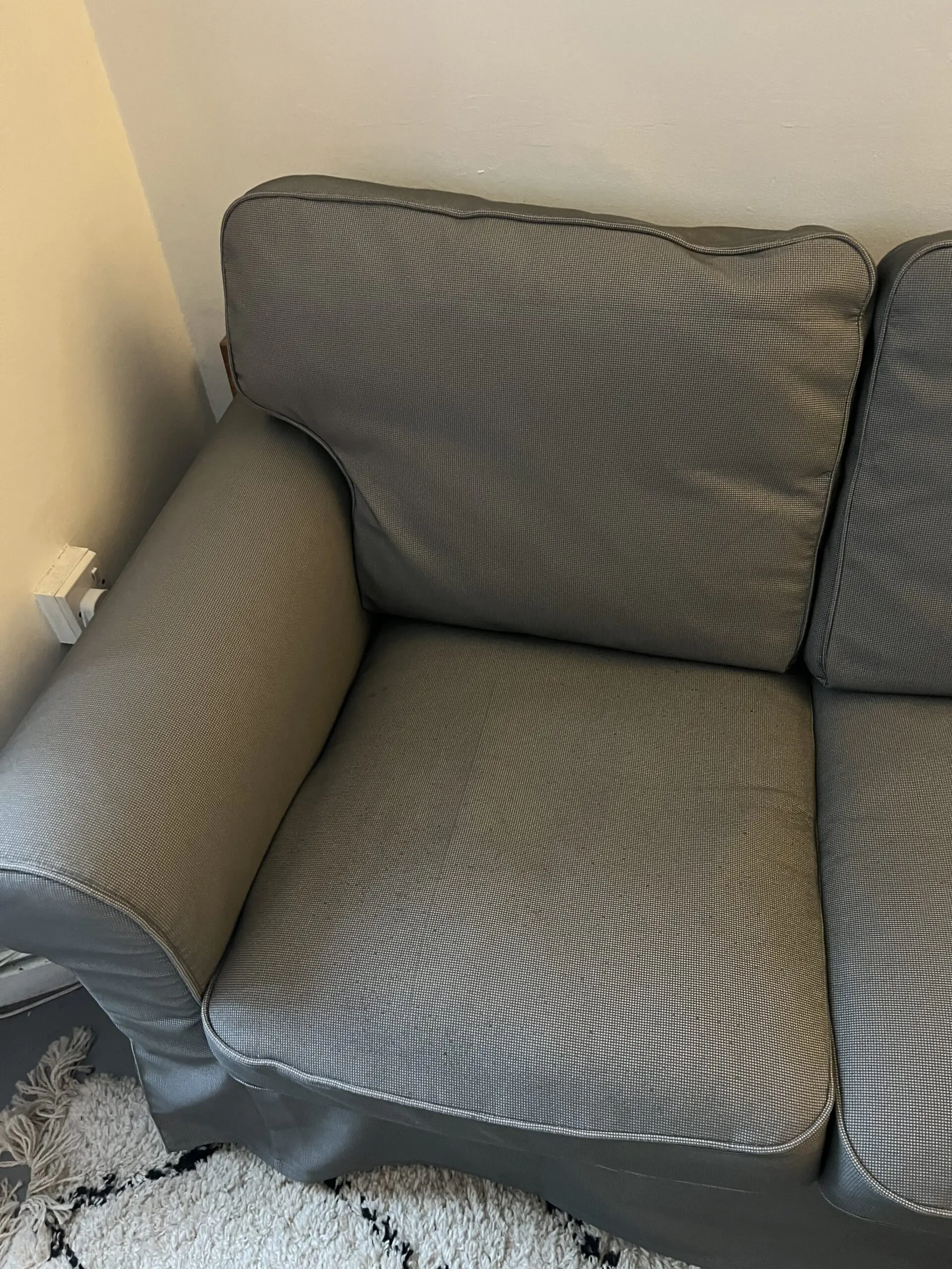 IKEA EKTORP 3 Seater Grey Sofa AND Brand New Set Of Covers