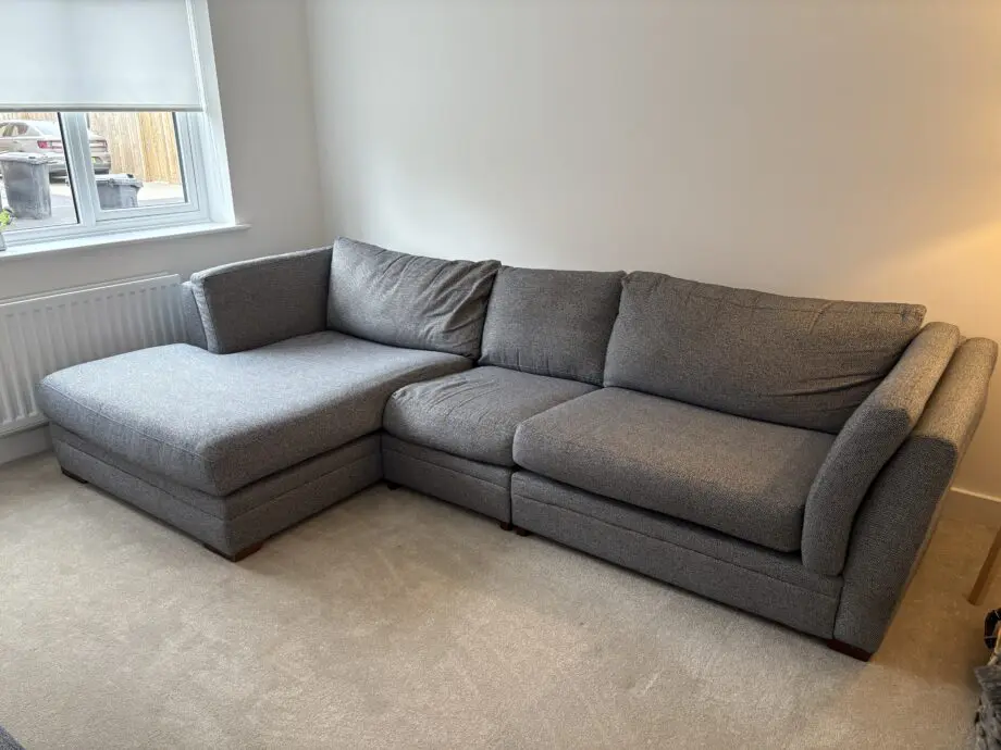 DFS House Beautiful Blue Corner Sofa