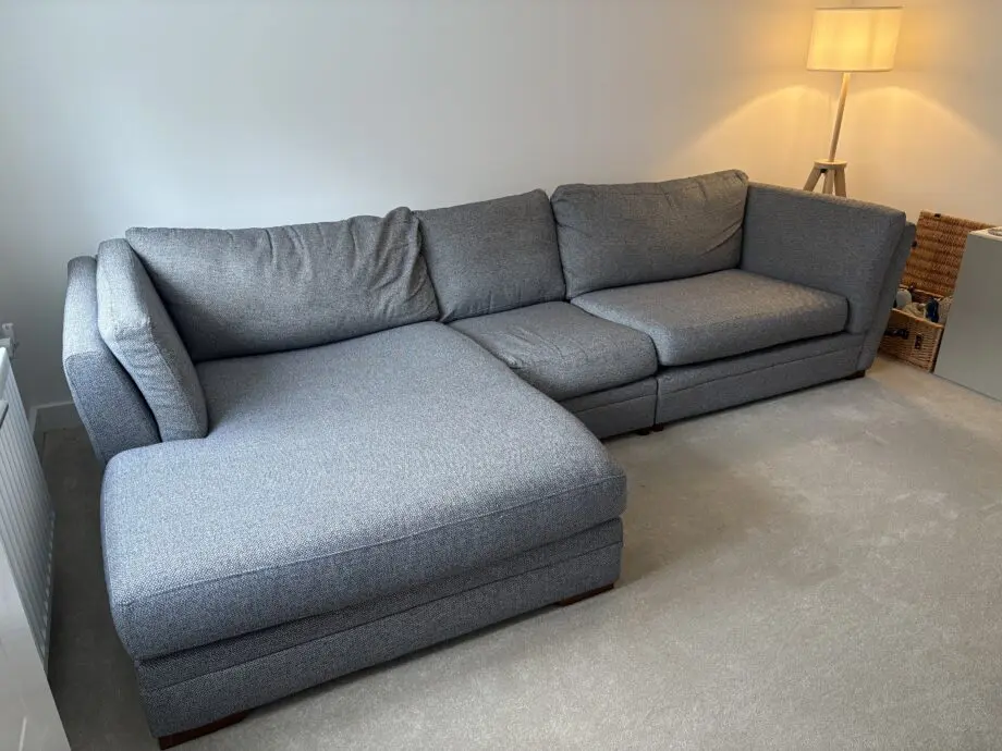 DFS House Beautiful Blue Corner Sofa