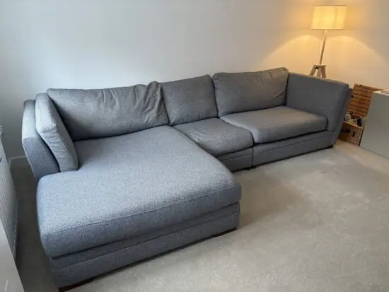 DFS House Beautiful Blue Corner Sofa