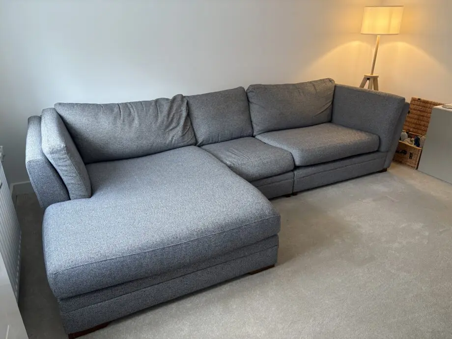 DFS House Beautiful Blue Corner Sofa