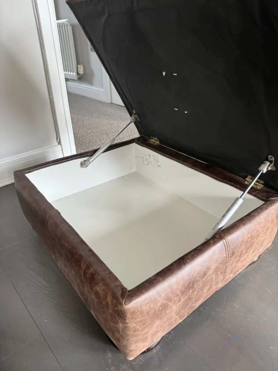 John Lewis Distressed Brown Leather Sofa Suite – Excellent Condition