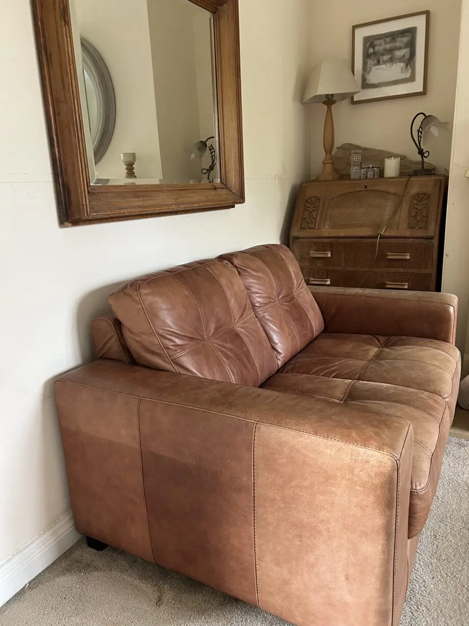 2 x 2 leather sofas