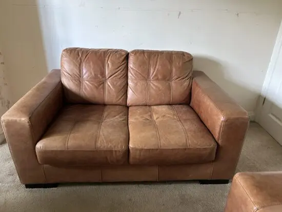 2 x 2 leather sofas