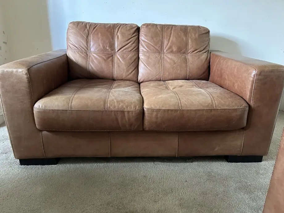 2 x 2 leather sofas