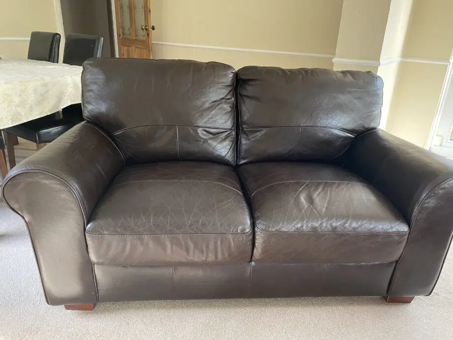 Salisbury 2 seater leather sofa chocolate brown