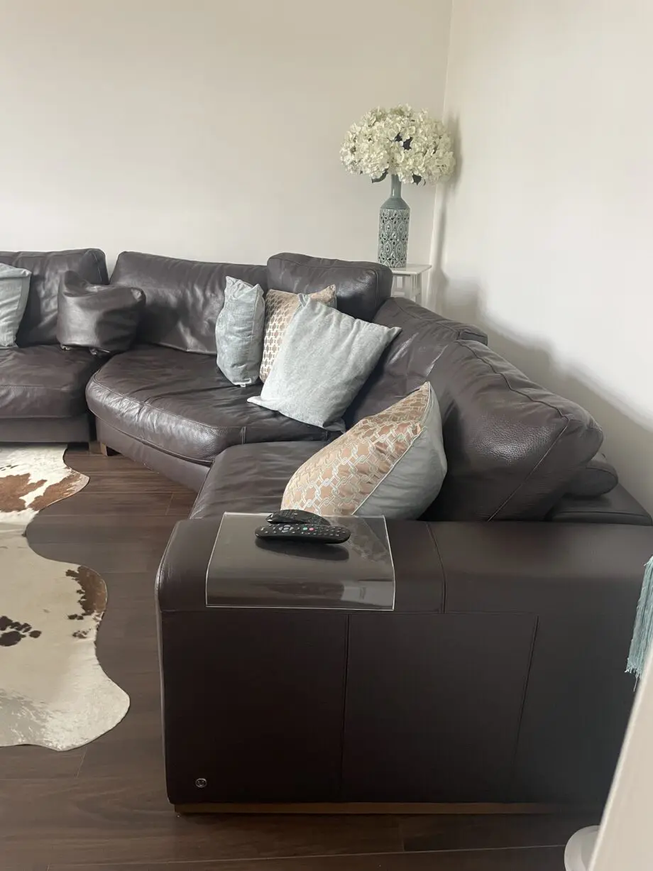 🛋️ Natuzzi brown leather Corner Sofa – Made in Italy