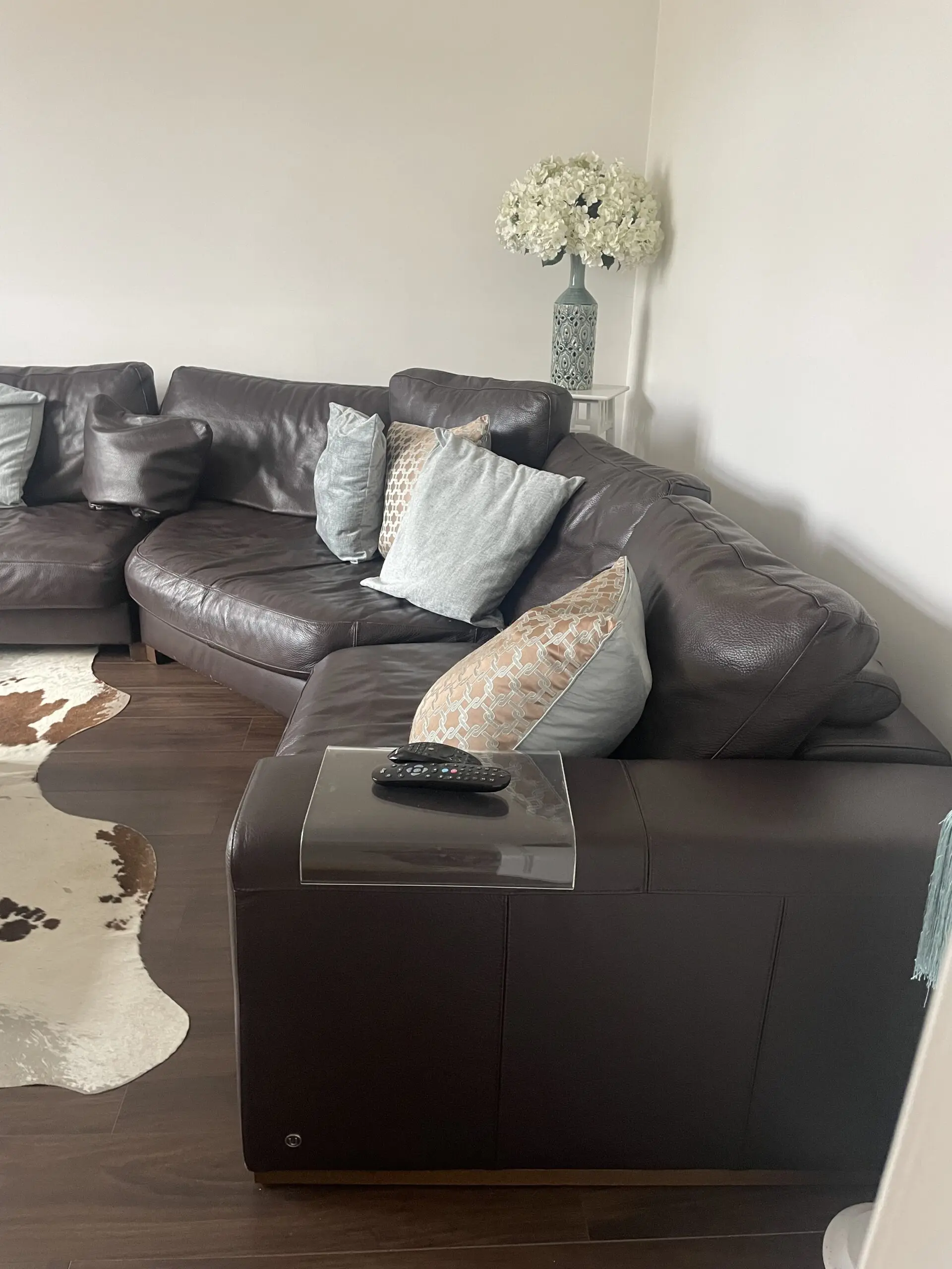 🛋️ Natuzzi brown leather Corner Sofa – Made in Italy