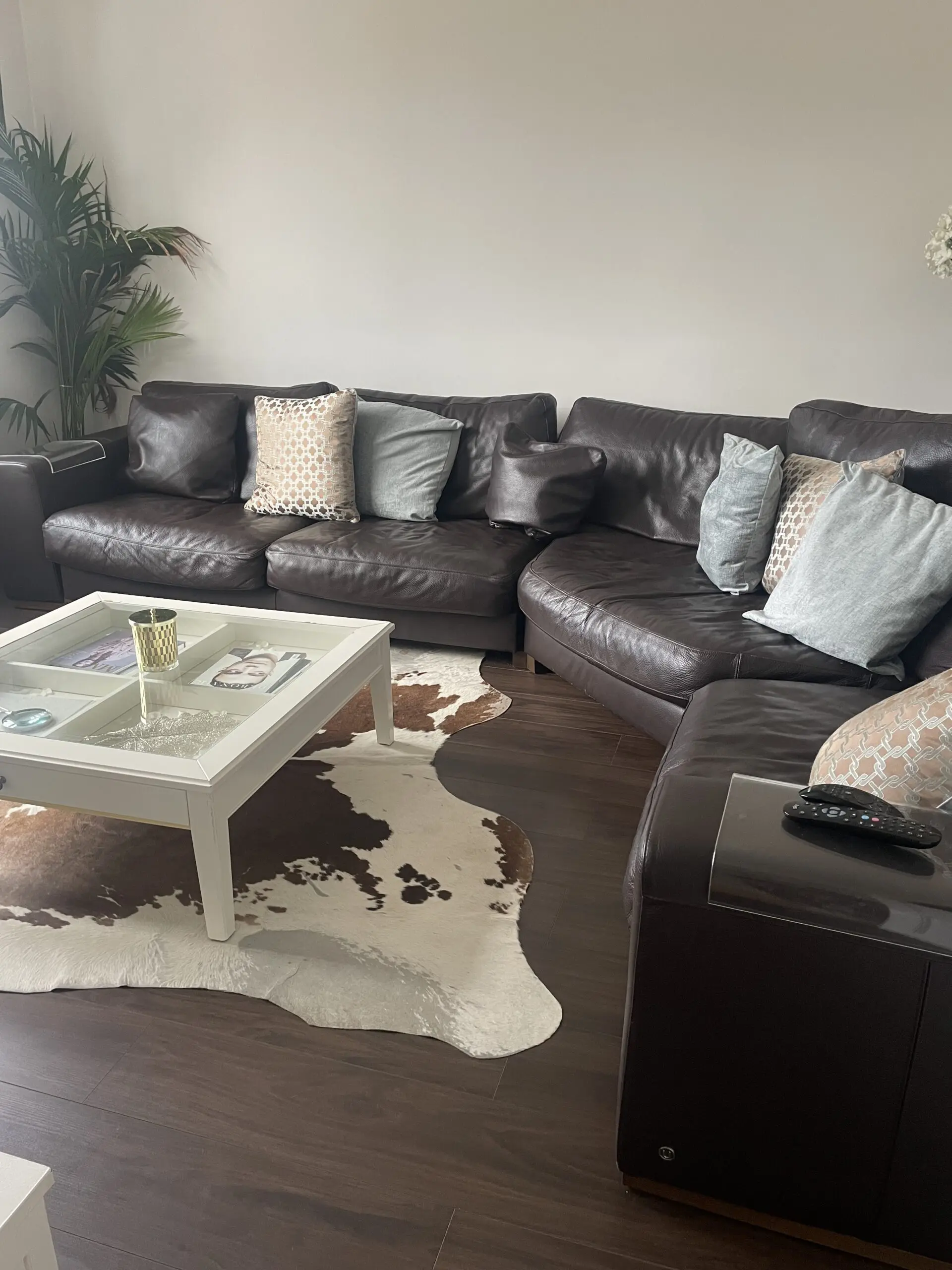 🛋️ Natuzzi brown leather Corner Sofa – Made in Italy
