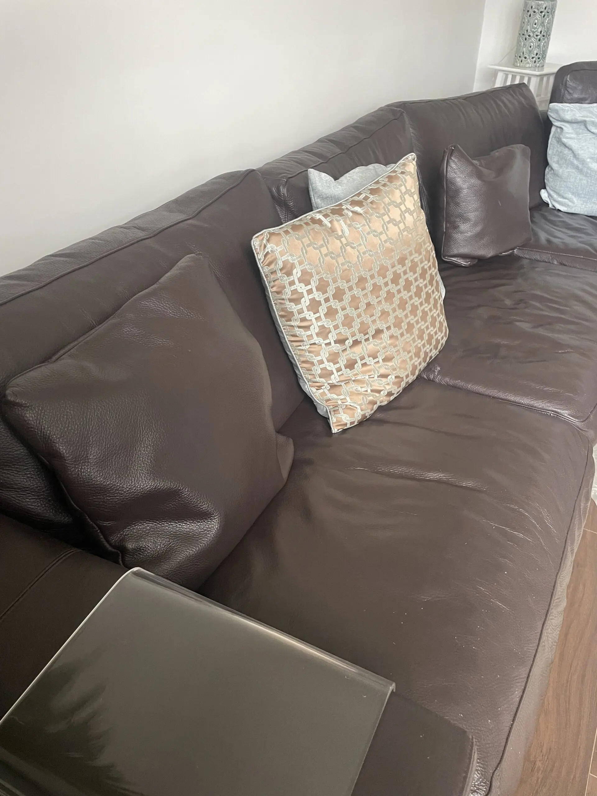🛋️ Natuzzi brown leather Corner Sofa – Made in Italy