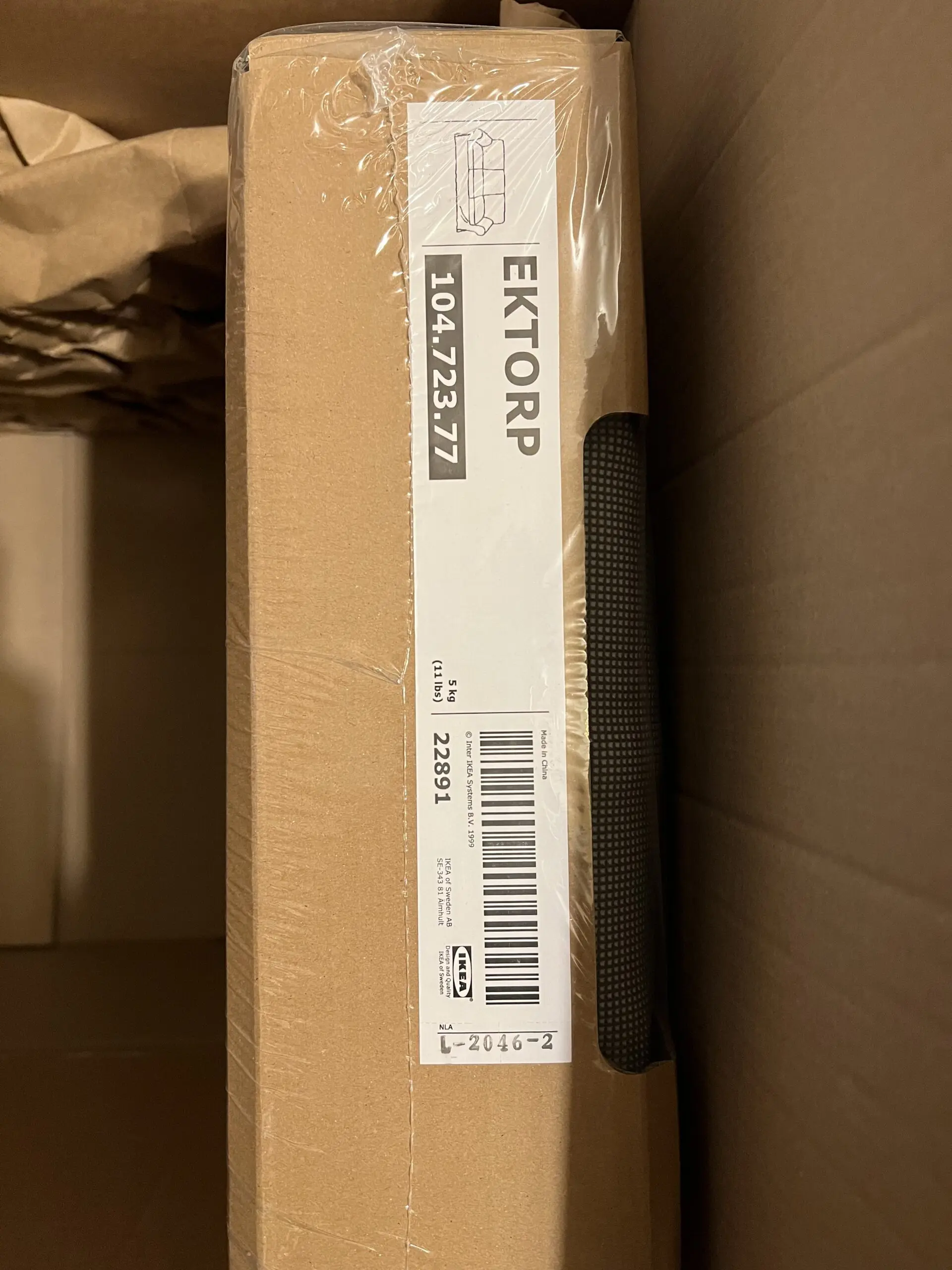 IKEA EKTORP 3 Seater Grey Sofa AND Brand New Set Of Covers