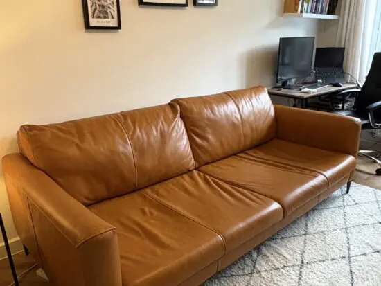 Real Leather Tan Sofa from Sofology MUST GO BY 5TH NOV