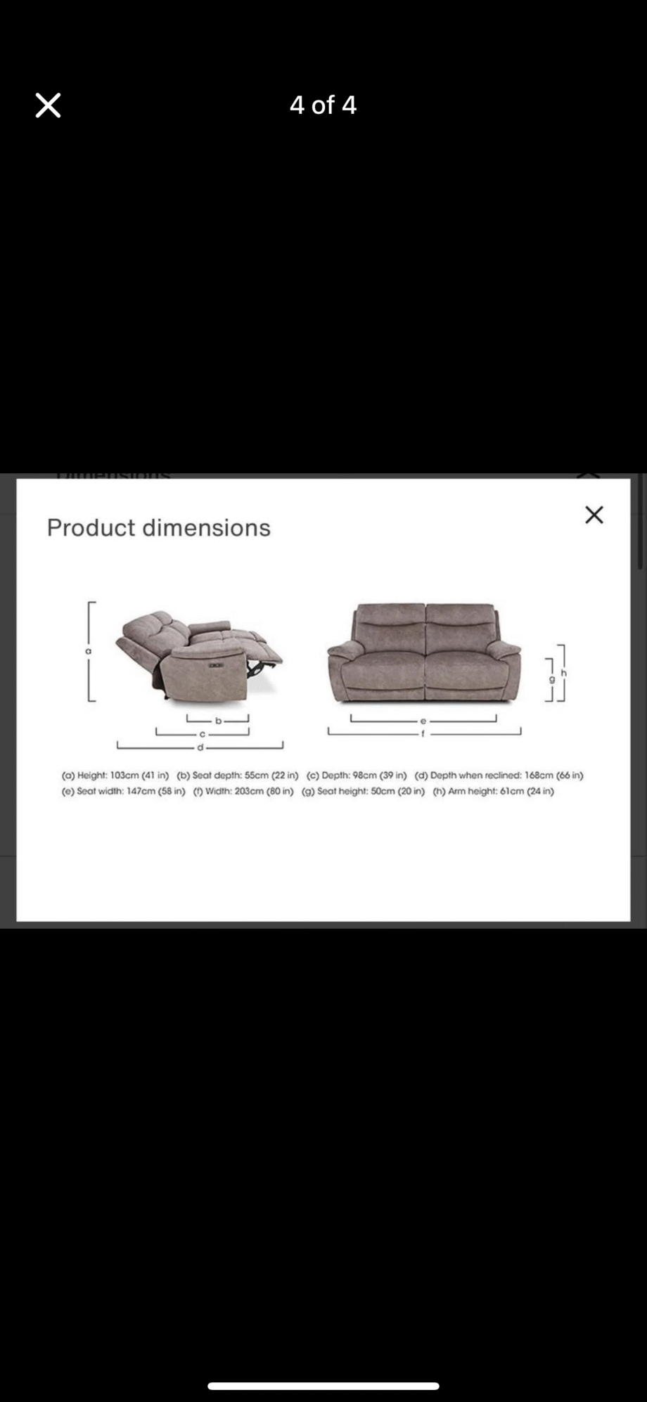 Sloane 3 Seater Fabric Power Recliner Sofa