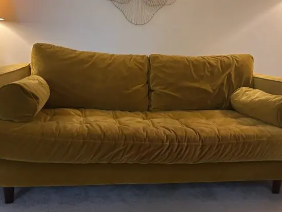 Made Gold velvet Scott 3 seater sofa