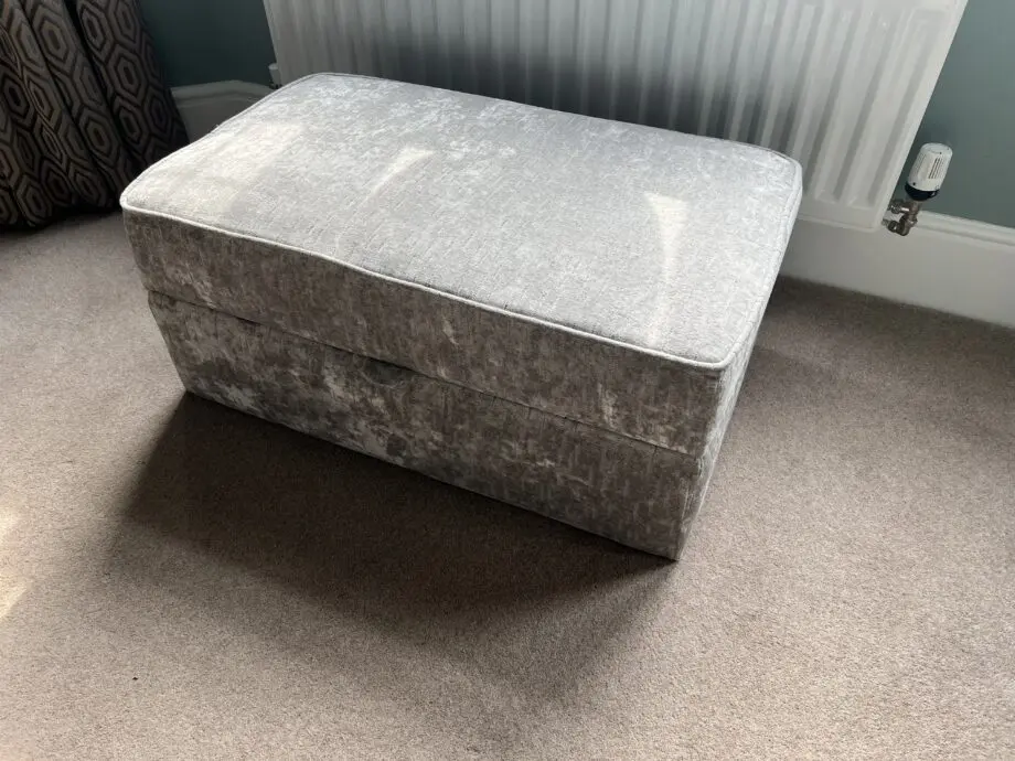 Sofology Fairmont 2x 3 Seater Sofas with Storage Footstool In Platinum