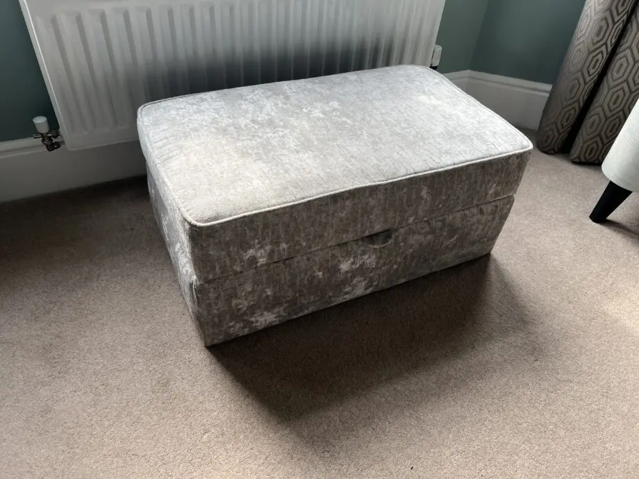 Sofology Fairmont 2x 3 Seater Sofas with Storage Footstool In Platinum