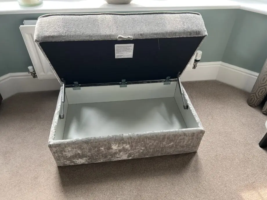 Sofology Fairmont 2x 3 Seater Sofas with Storage Footstool In Platinum