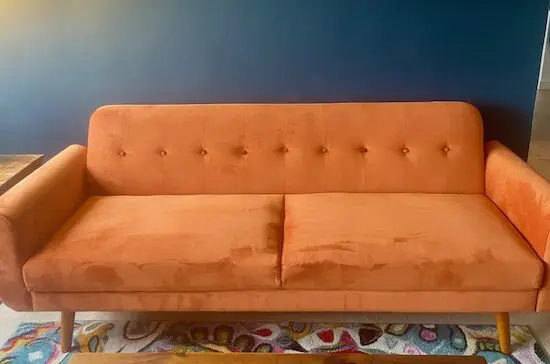 As Good As New – Dreams Gallway 3-Seater Clic Clac Sofa Bed – Burnt Orange