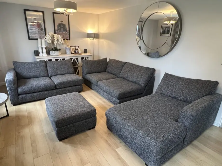Sofology Majestica Grey Corner Sofa with Chaise