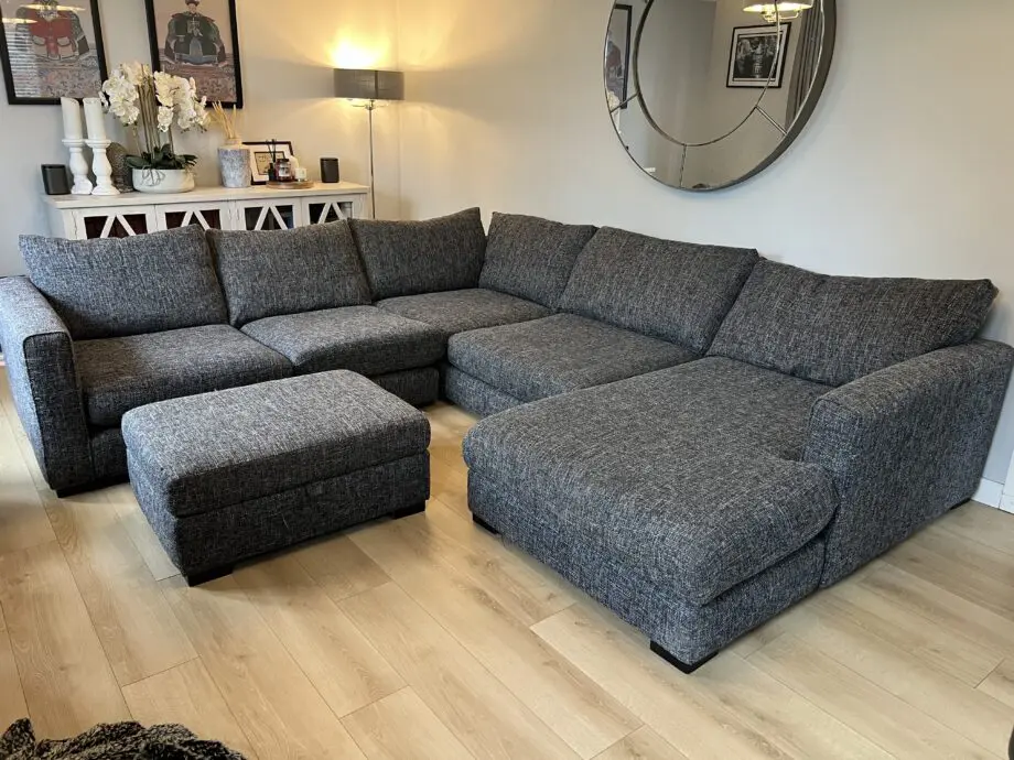 Sofology Majestica Grey Corner Sofa with Chaise