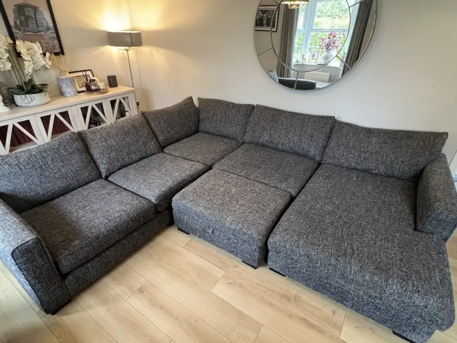 Sofology Majestica Grey Corner Sofa with Chaise