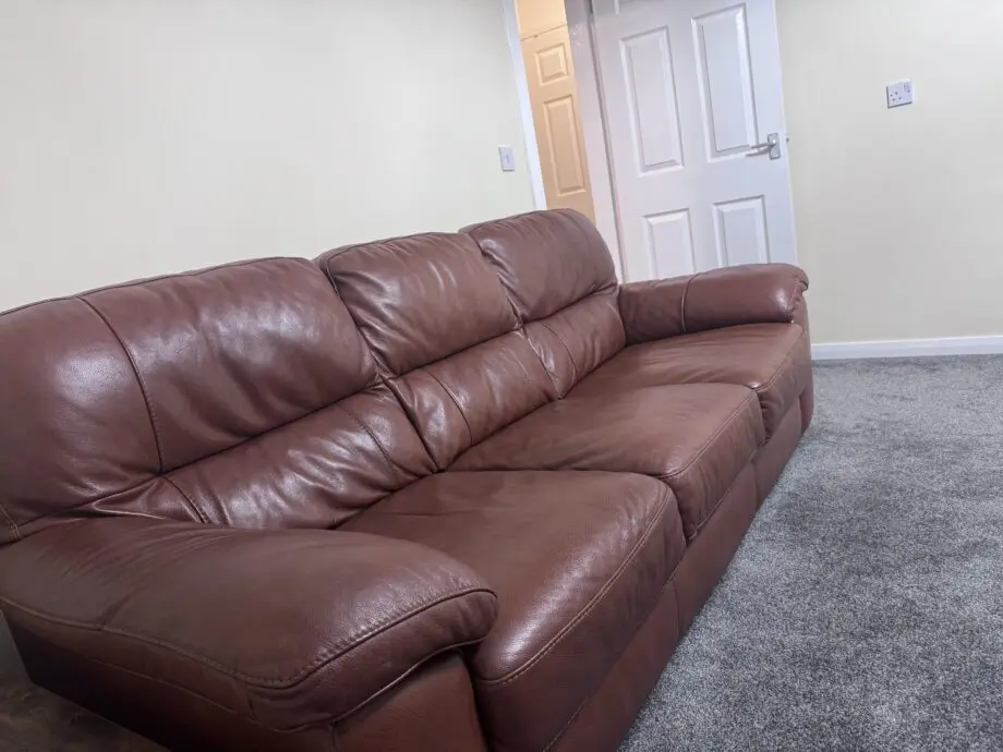 one 3 seater and one seater both set brown colour