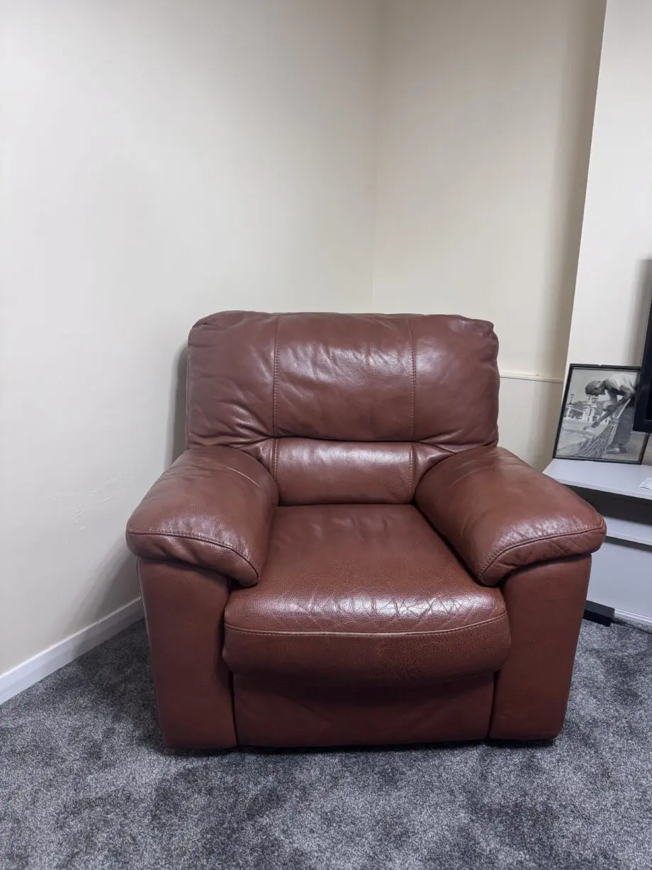 one 3 seater and one seater both set brown colour