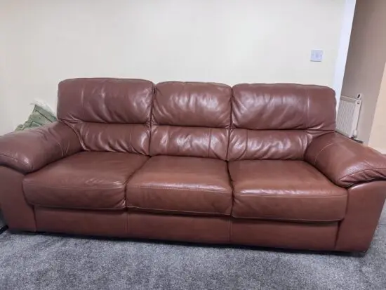 one 3 seater and one seater both set brown colour