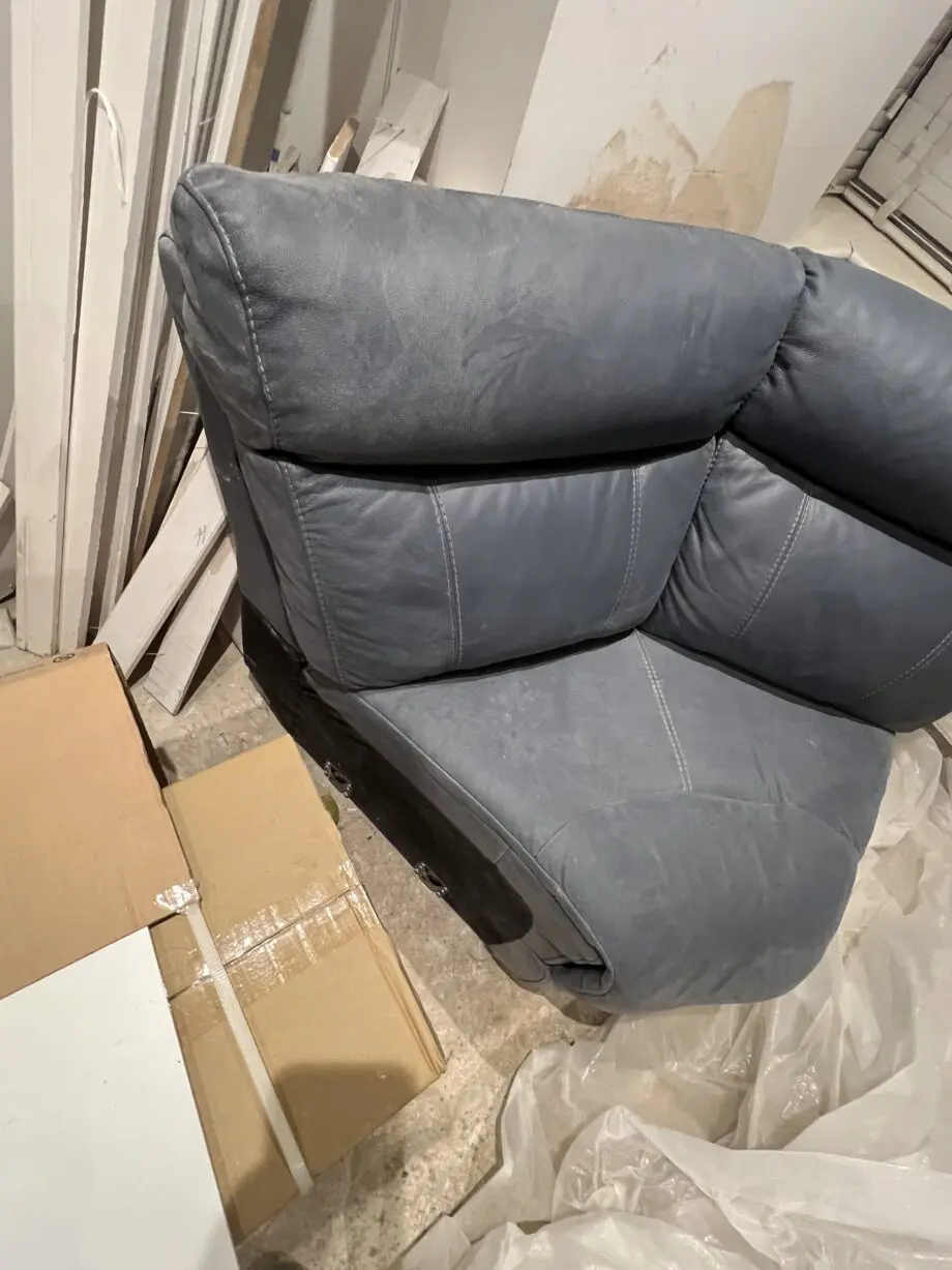 Corner section of DFS leather sofa