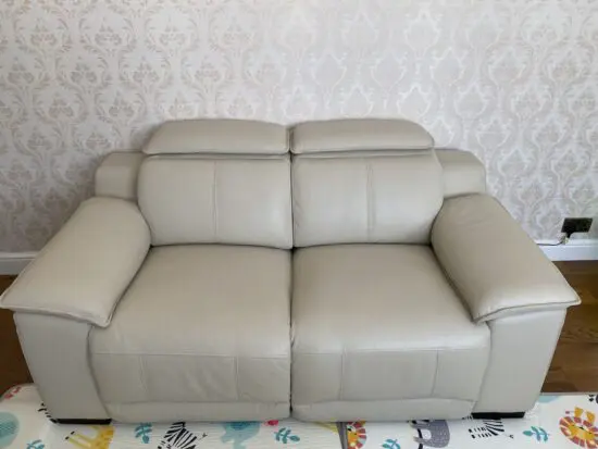 Sofology beige 2 seater sofa Trusty Sheen Leather